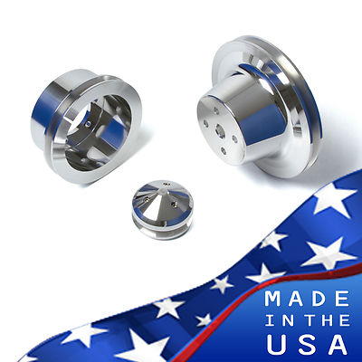 Chrysler BB Aluminum Pulley Kit 383 440 Hemi V-Belt 1V