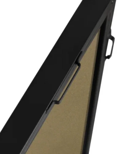 Framed Mirror Elegant Lighting Eternity 28" x 42" Rectangular Black Metal Frame - Picture 4 of 6