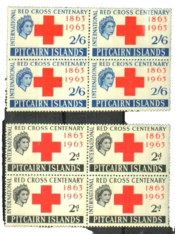 Cruz Roja colonias británicas y Bloques de estampillas de territorios