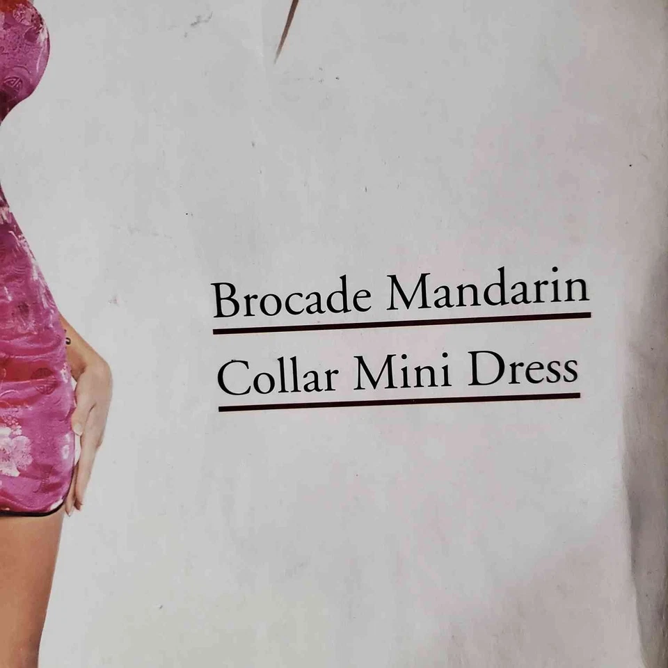 Brocade Mandarin Collar Mini Dress- Costume- Size Adult Large-New- RRR Halloween - Image 2 of 3