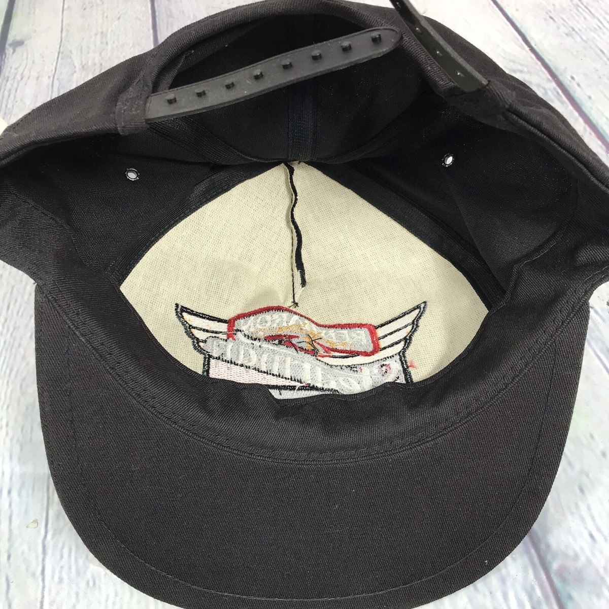 Vintage K-Products Hat Cap Snapback Red Baron Spearman Squadron Trucker USA View 6