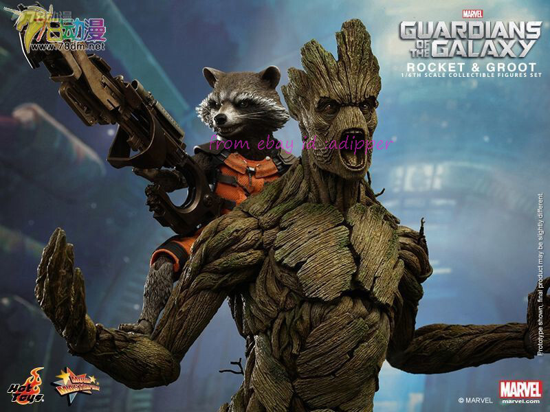 HT Mms254b 1/6 Guardians Of The Galaxy Rocket And Groot Deluxe