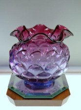 Fenton VASE Mulberry Jacqueline 4 1/2" VINTAGE 9452MG FREEusaSHP