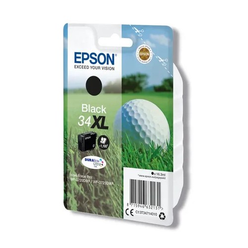 Epson 34XL Golf Ball DURABrite Ultra Ink Cartridge High Yield Black C13T34714010 - Picture 2 of 2