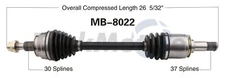 SurTrack MB-8022 CV Axle Shaft
