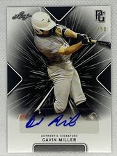 2021 LEAF PERFECT GAME AUTO GAVIN MILLER BLACK PAPER 9/50