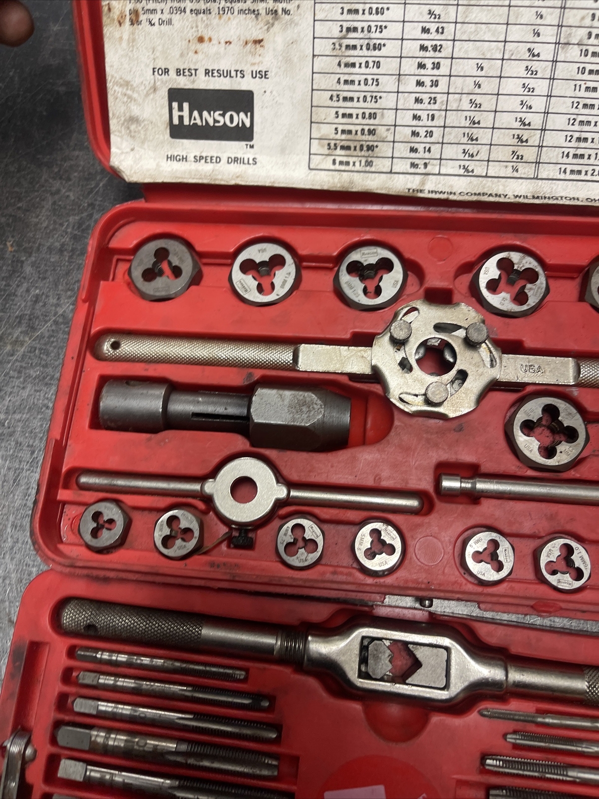 IRWIN HANSON 26317 41 Pc. Metric Hex Tap & Die Set SUPERSET eBay