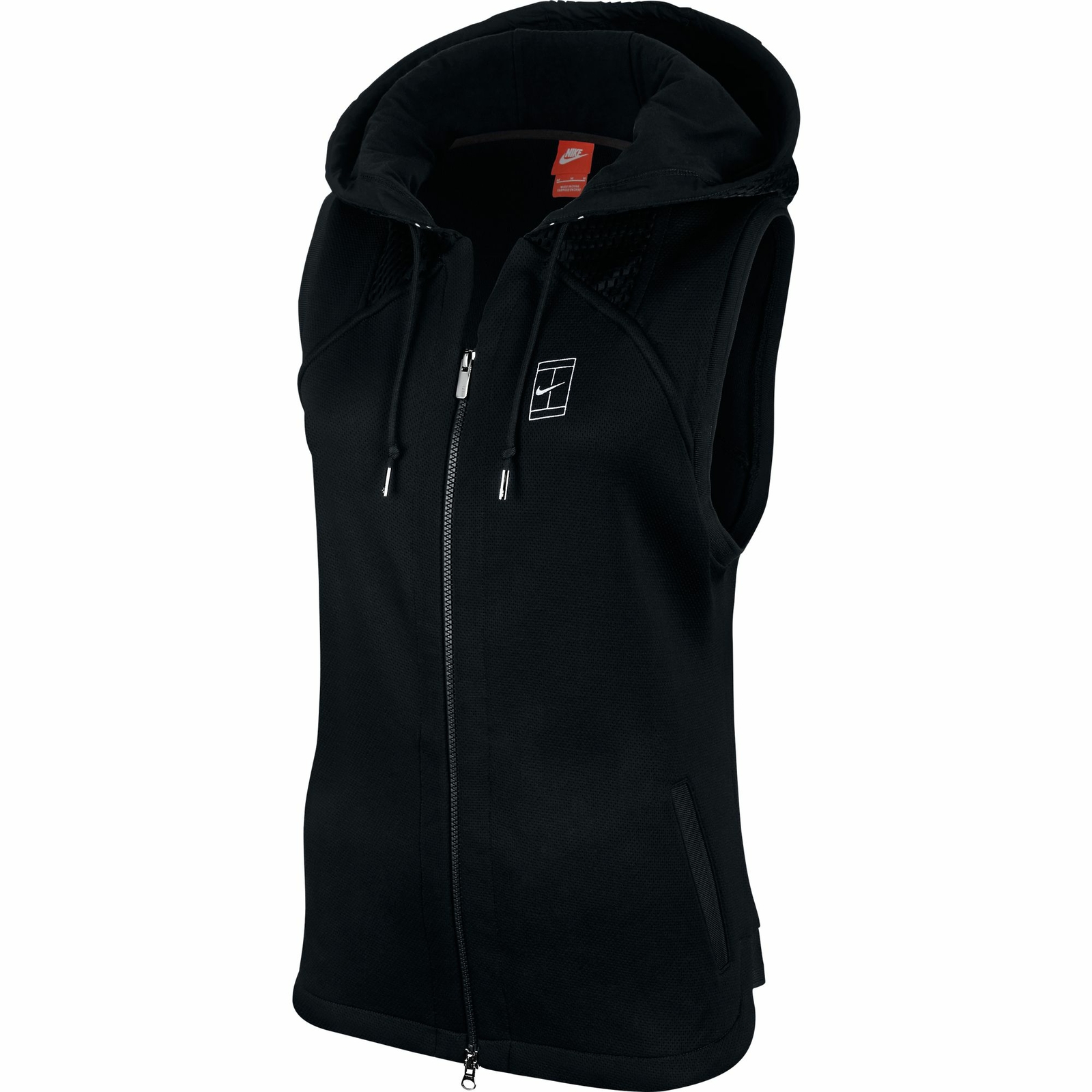 Женский жилет Nike Court с капюшоном Черно-белый 744002-010