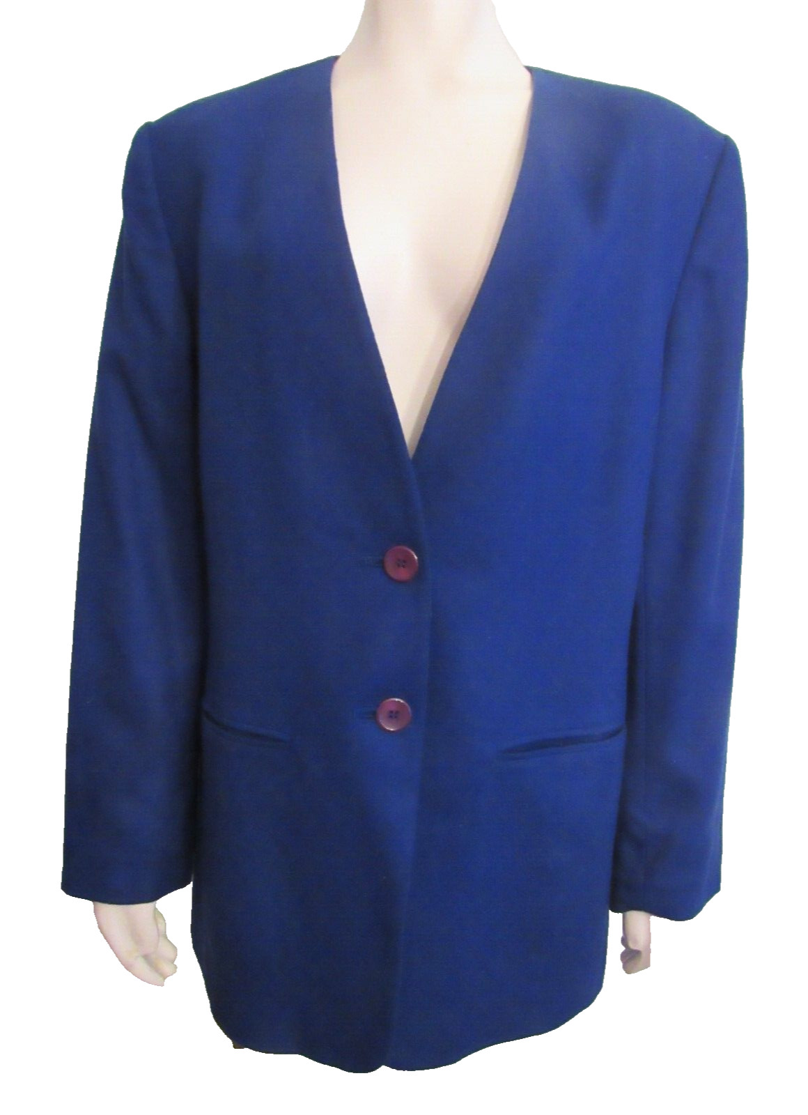 Pendleton Blazer Jacket Royal Blue Solid Double B… - image 1