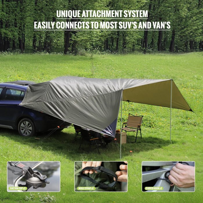 Feiwood Gear Extra Large Car Awning Camping Tarp for SUV NFB