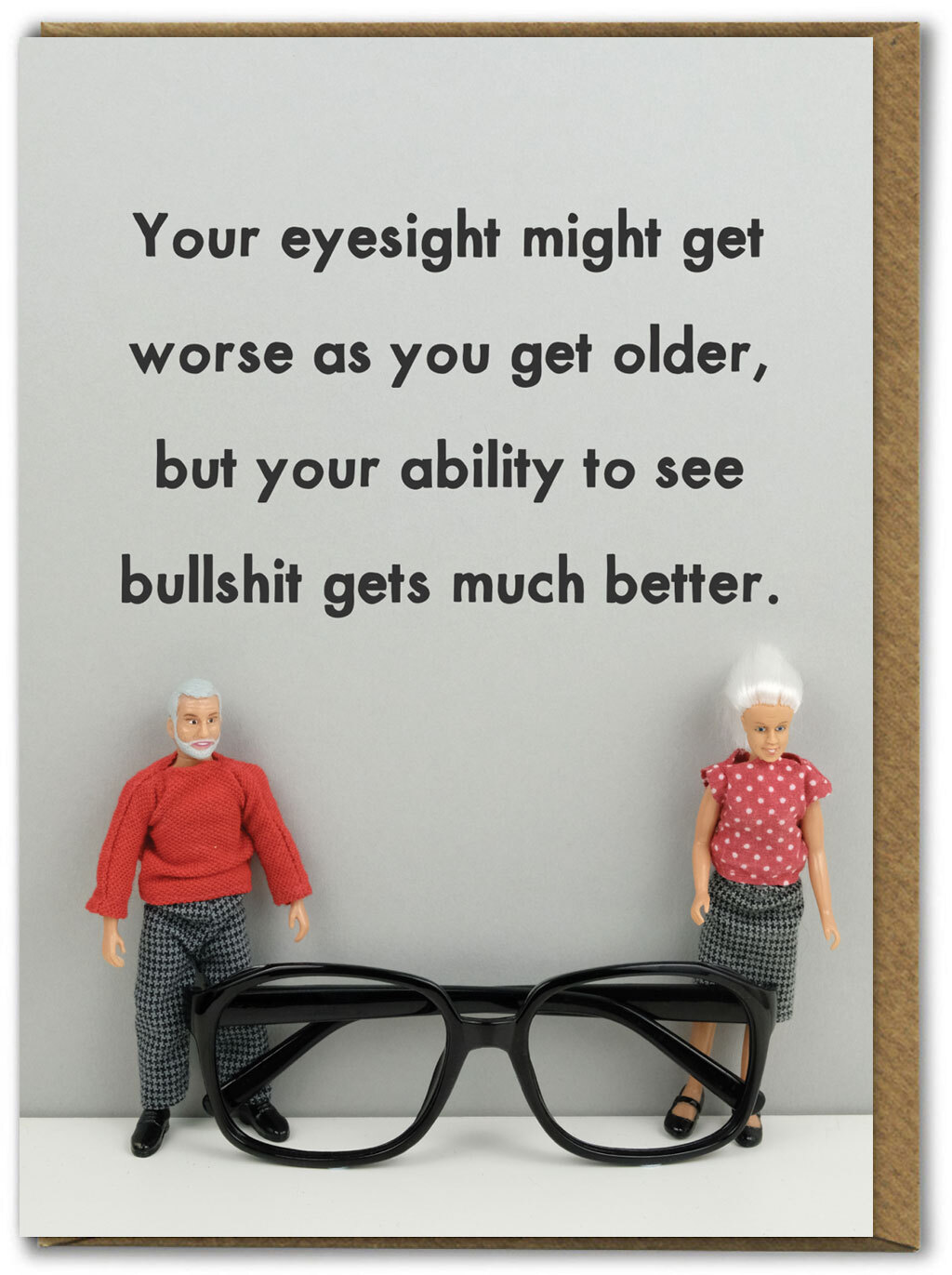 Funny Birthday Card 'Eyesight' RUDE Cheeky Dolls Witty Amusing Comedy Humour