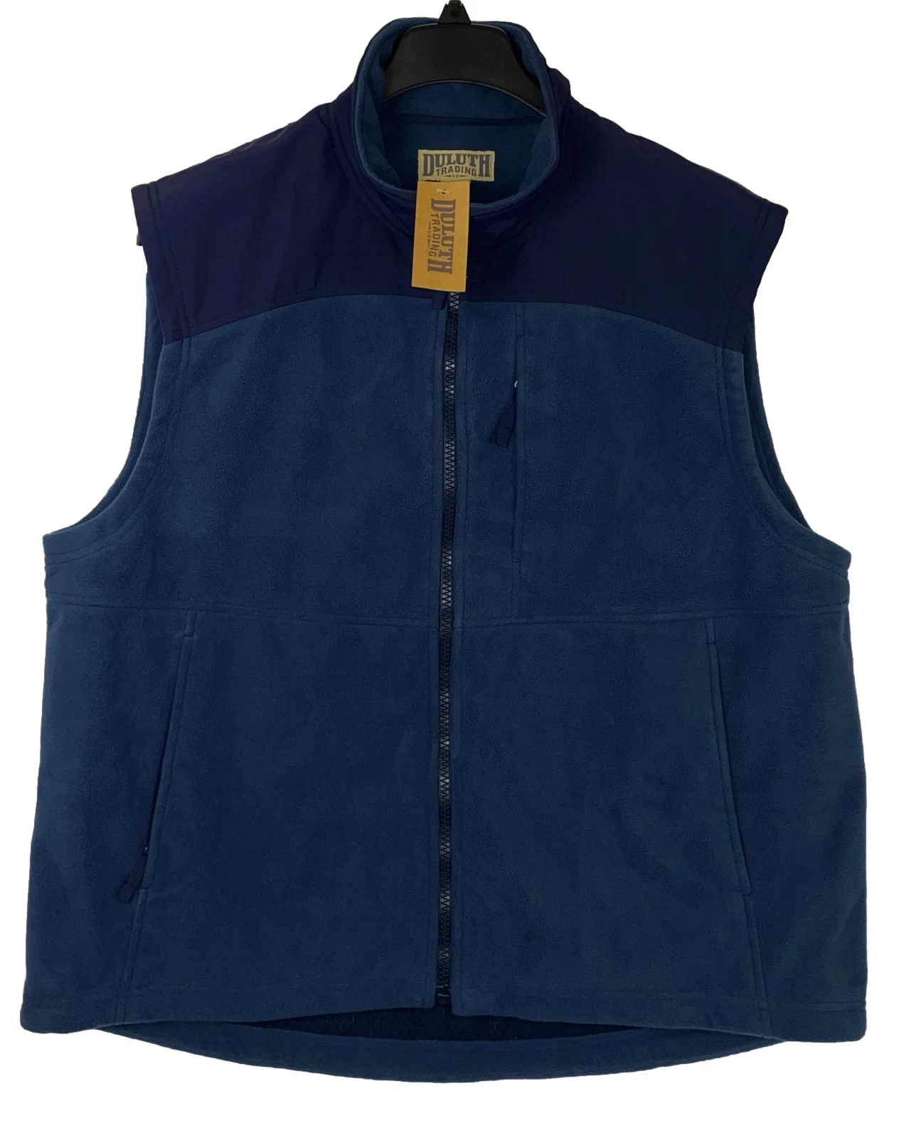 Duluth Trading Co Shoremans Fleece Gridlock Vest Men’s XL Blue