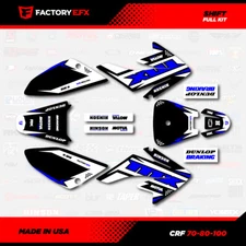Black & Blue Shift Racing Graphics kit Fits 04-10 Honda Crf80 CRF 80 Decal