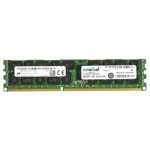 Crucial DDR3L 64GB (4 x 16GB) 1600MHz PC3-12800 2Rx4 REG ECC RAM Server Memory - Picture 5 of 13