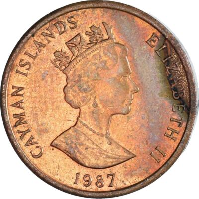 Cayman Islands | 1 Cent Coin | Grand Cayman Thrush | Elizabeth II