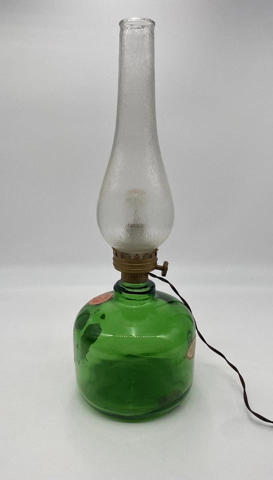 "Lámpara huracán botella de vino de colección 15"" decoración eléctrica S Martino Chianti Italia 1966" Foto 4 de 4