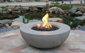 Lunar Bowl Eco Stone Grey Gas Fire Pit Elementi Uk Ebay