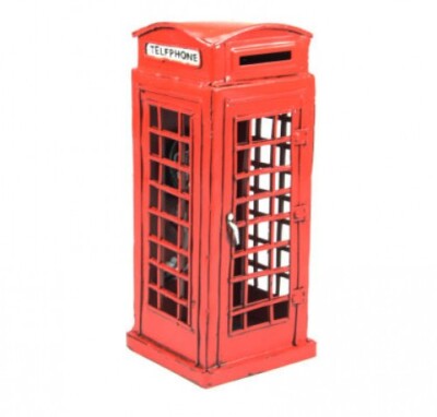 Modellauto Modellbau Timplate Gift's London Telephone Booth 1920 H.CM 19