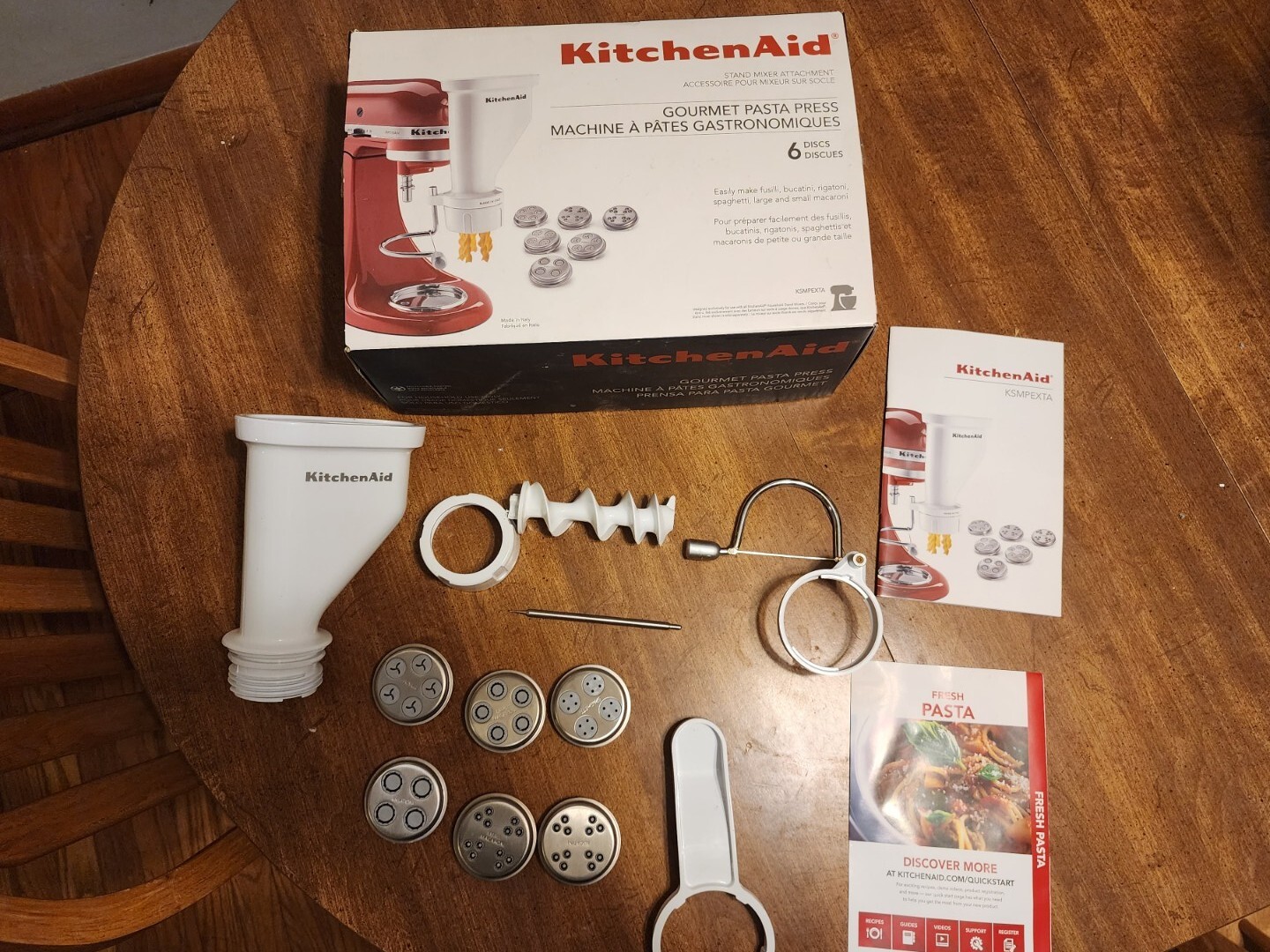 KitchenAid KSMPEXTA Gourmet Pasta Press Attachment White 883049392165