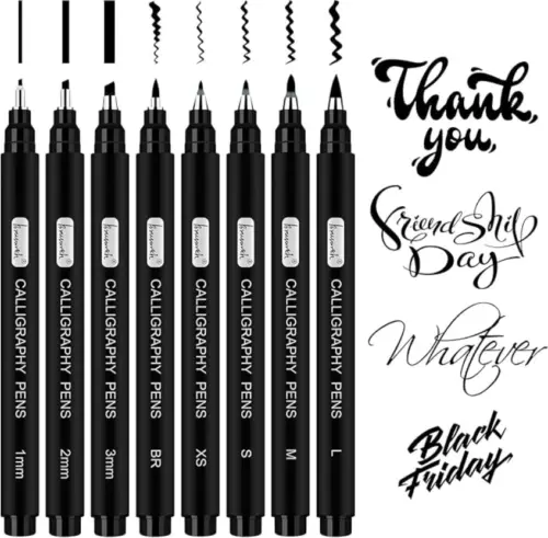 8 Size Calligraphy Pen Set For Beginners And Writing Hand Letterinng Pens