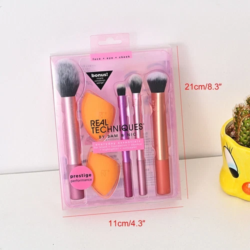 Real Techniques Makeup Brushes Set Foundation Smooth Blender Sponges Puff tool - Picture 2 of 8