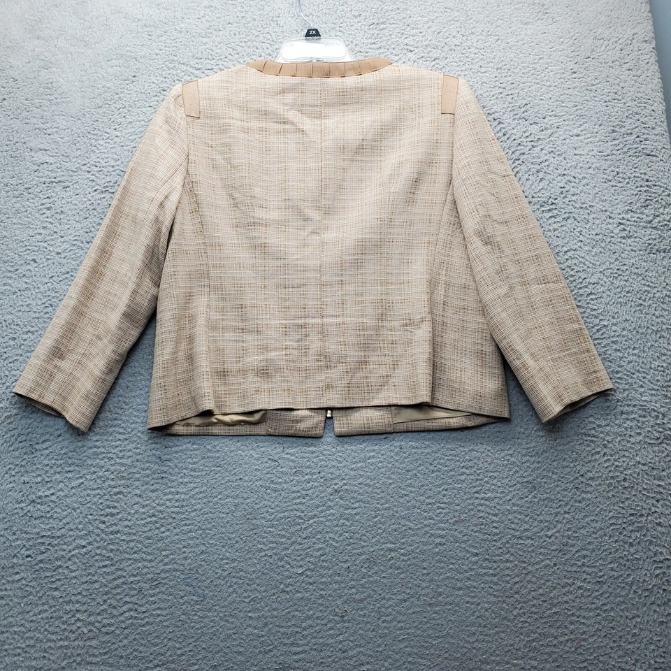 Jones New York Blazer Jacket Women Size 16 Multi Long Sleeve Round Neck Full Zip - Image 2 of 4