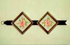 National Handcraft Institute Pebble Point Roses Postcard Unused (30227)