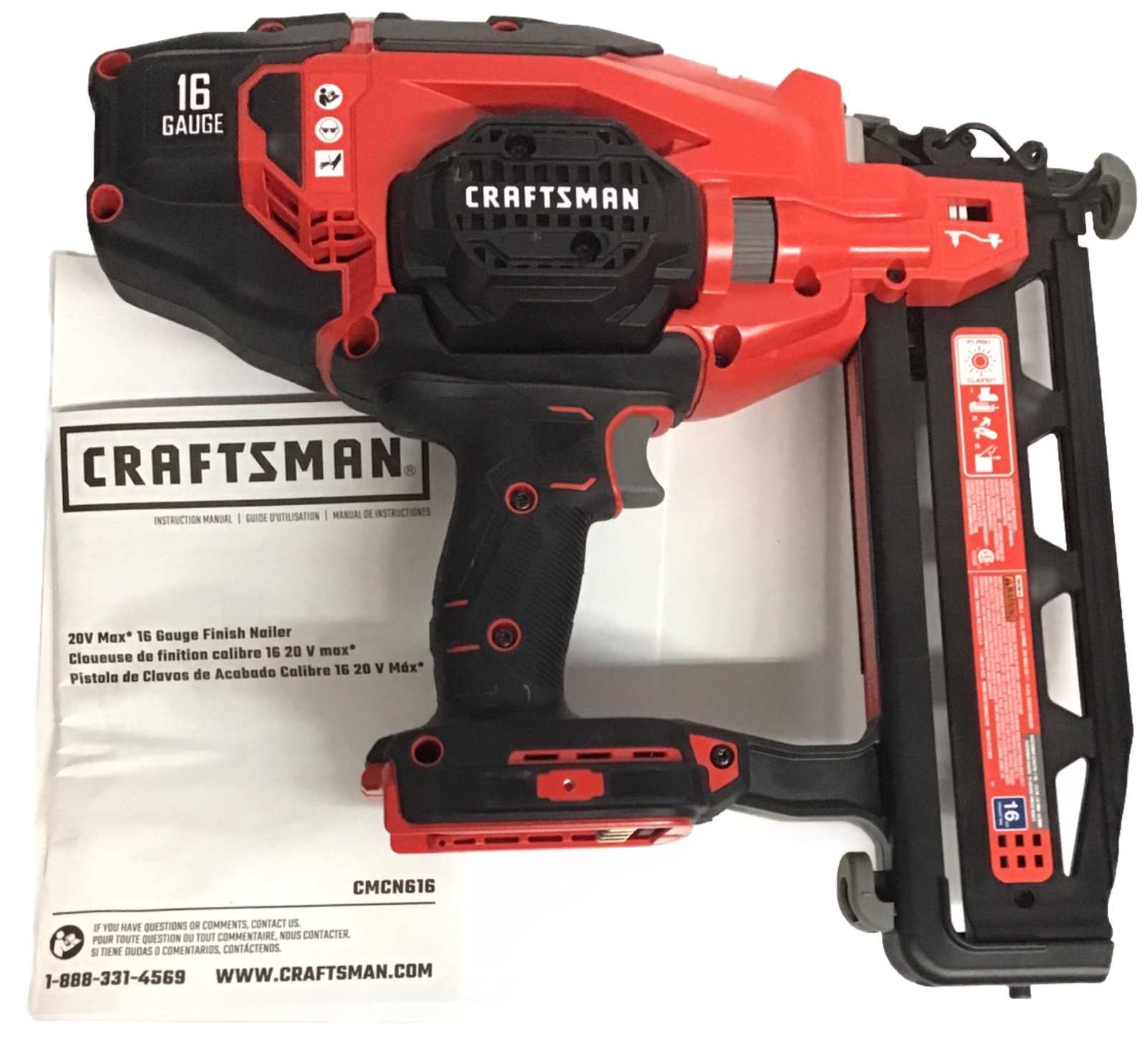 Craftsman CMCN616B V20 16 Gauge Cordless Finish Nailer Tool Only