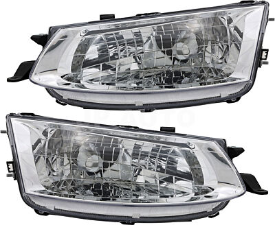Headlightsdepot Halogen Headlight Set For 1999-2001 Toyota Solara - Direct Replacement (Includes Bulbs)