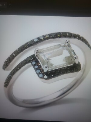 Rarities Carol Brodie Prasiolite Green Diamond Ring Size