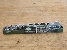 Sk Tools Metric Socket 10 Piece Set 14 Drive 12 Pt No. 1340 Vintage 1990 Sk Tools Metric Socket 10 Piece Set 14 Drive 12 Pt No. 1340 Vintage 1990