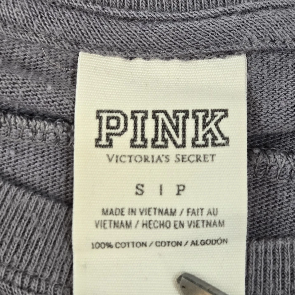 Suéter Victoria Secret Rosa Mujer S Gris Manga Larga Pullover Estrás Foto 3 de 4