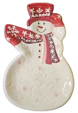 Vintage Bella Casa By Ganz Snowman Spoonrest #BC5317 Christmas Winter
