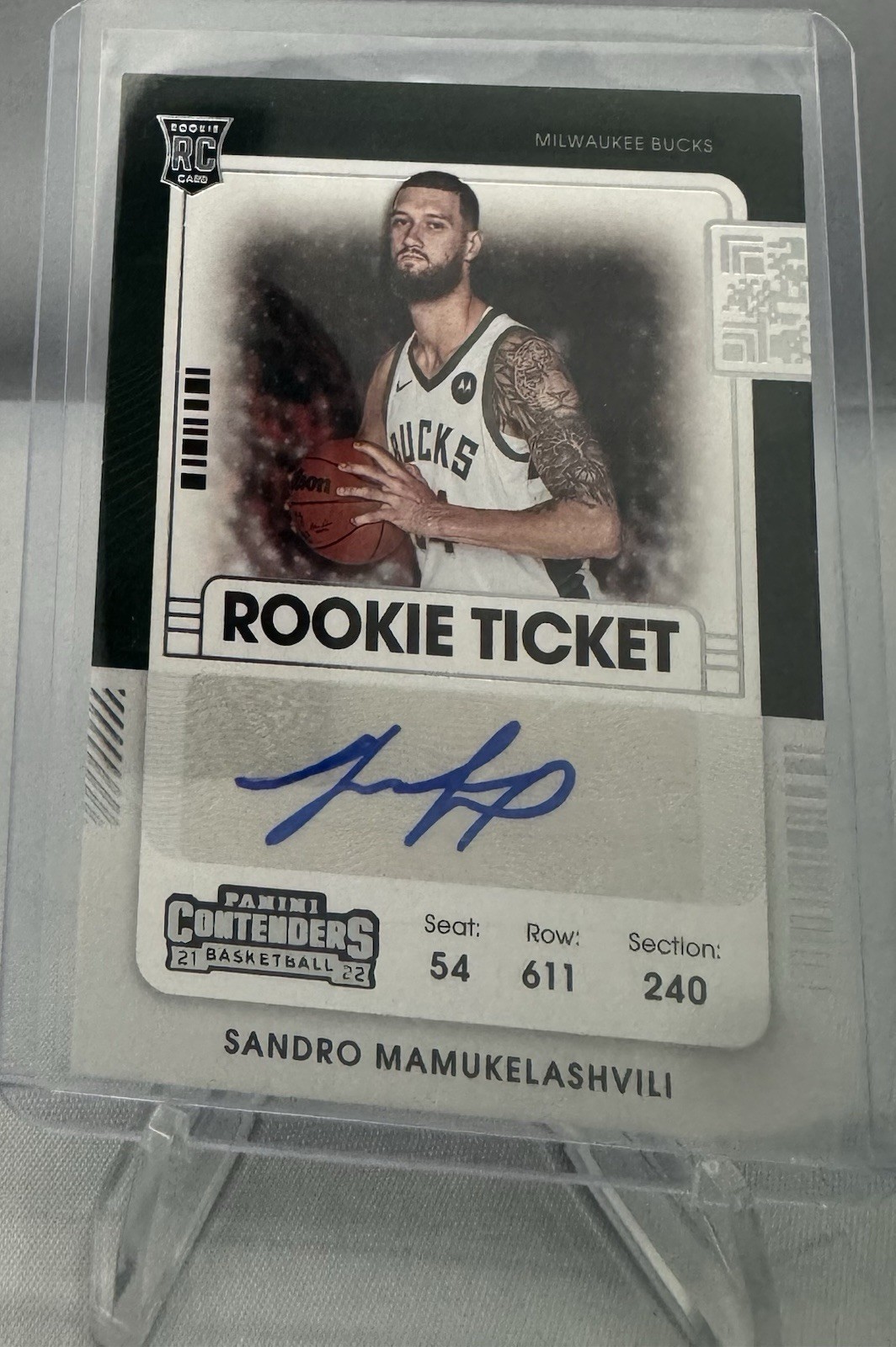 2021-22 Panini Contenders - Rookie Ticket Sandro Mamukelashvili #149 (AU, RC)