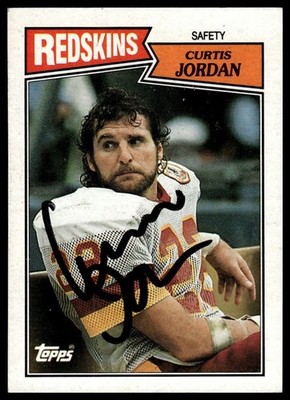 Curtis Jordan 1987 Topps #78 Washington Redskins Auto Autographed Signed Card