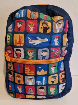 NEU EMIRATES PEOPLE DESTINATIONS PRINT BLAU RUCKSACK KINDER URLAUB PACKAWAY