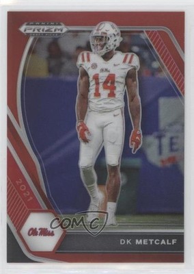 2021 Panini Prizm Draft Picks Red Prizm 100/299 DK Metcalf #57 0xl5