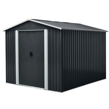 8' x 10' Metal Storage Shed Garden Shed with Metal Foundation for Outdoor Patio