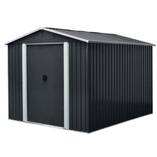 8' x 10' Metal Storage Shed Garden Shed with Metal Foundation for Outdoor Patio