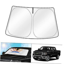 Windshield Sun Shade Fit for CrewCab, MegaCab, 2Dr Dodge RAM 1500 2019-2024