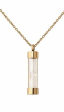 Hourglass Cylinder Urn Necklace Cremation Ash Holder Memorial NIB