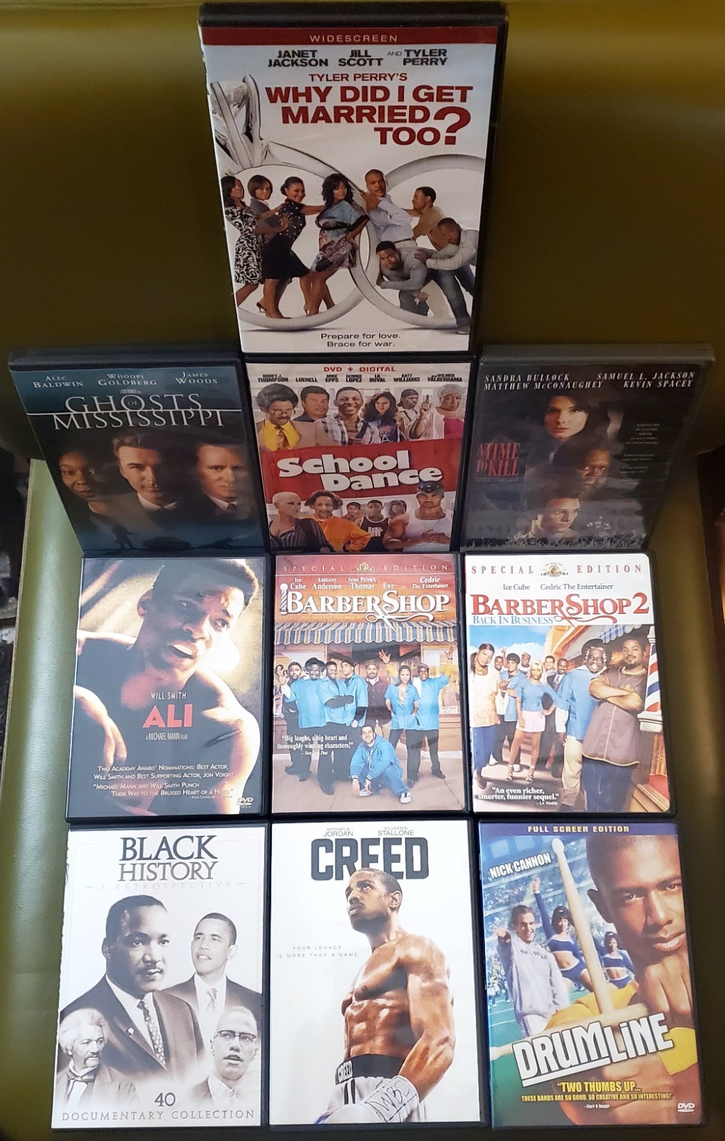 Dvd Lot Black Cinema A Time To Kill Creed Ali Barbershop Ghosts Of Mississippi