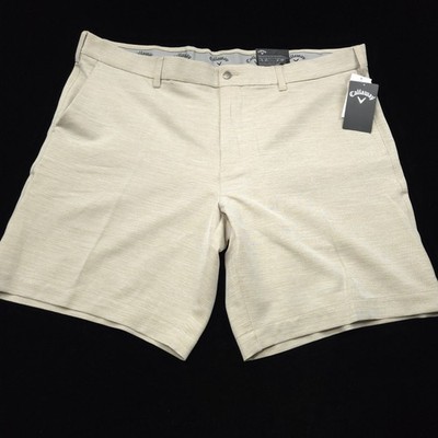 Callaway Shorts Mens 38 Beige 9in Inseam Opti-Dri Stretch Golf Performance UPF50