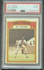 1972 Topps Rod Carew In Action High Number SP #696 PSA 4