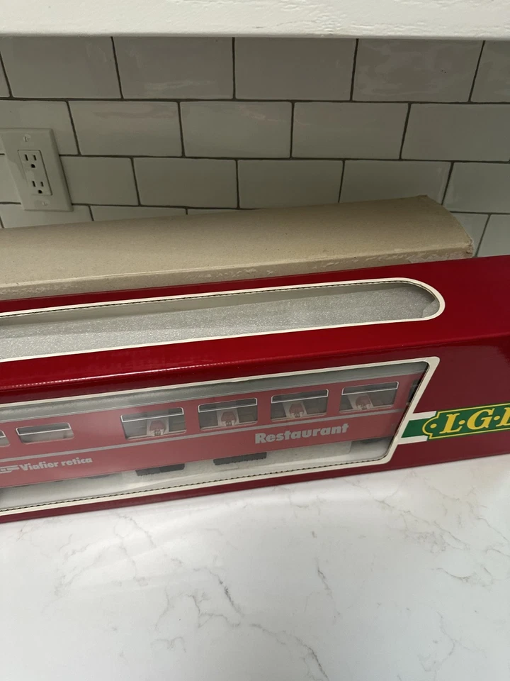 LGB 3068 Rhb Red Restaurant / Diner Car - Metal Wheels EX/Box - Image 4 of 4