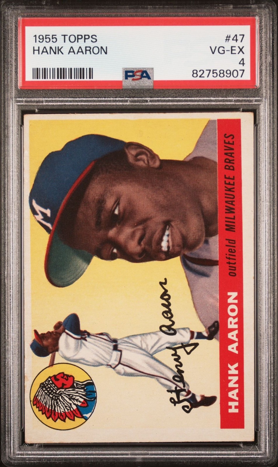 1955 Topps Hank Aaron 47 PSA VG-EX 4