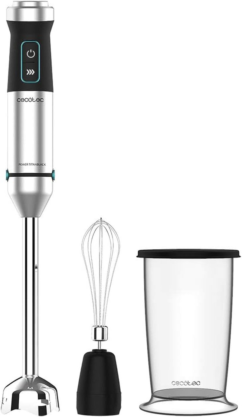 Frullatore a Immersione Power Titanblack 1500 XL Cream, Potenza 1500 W, Lame a 4