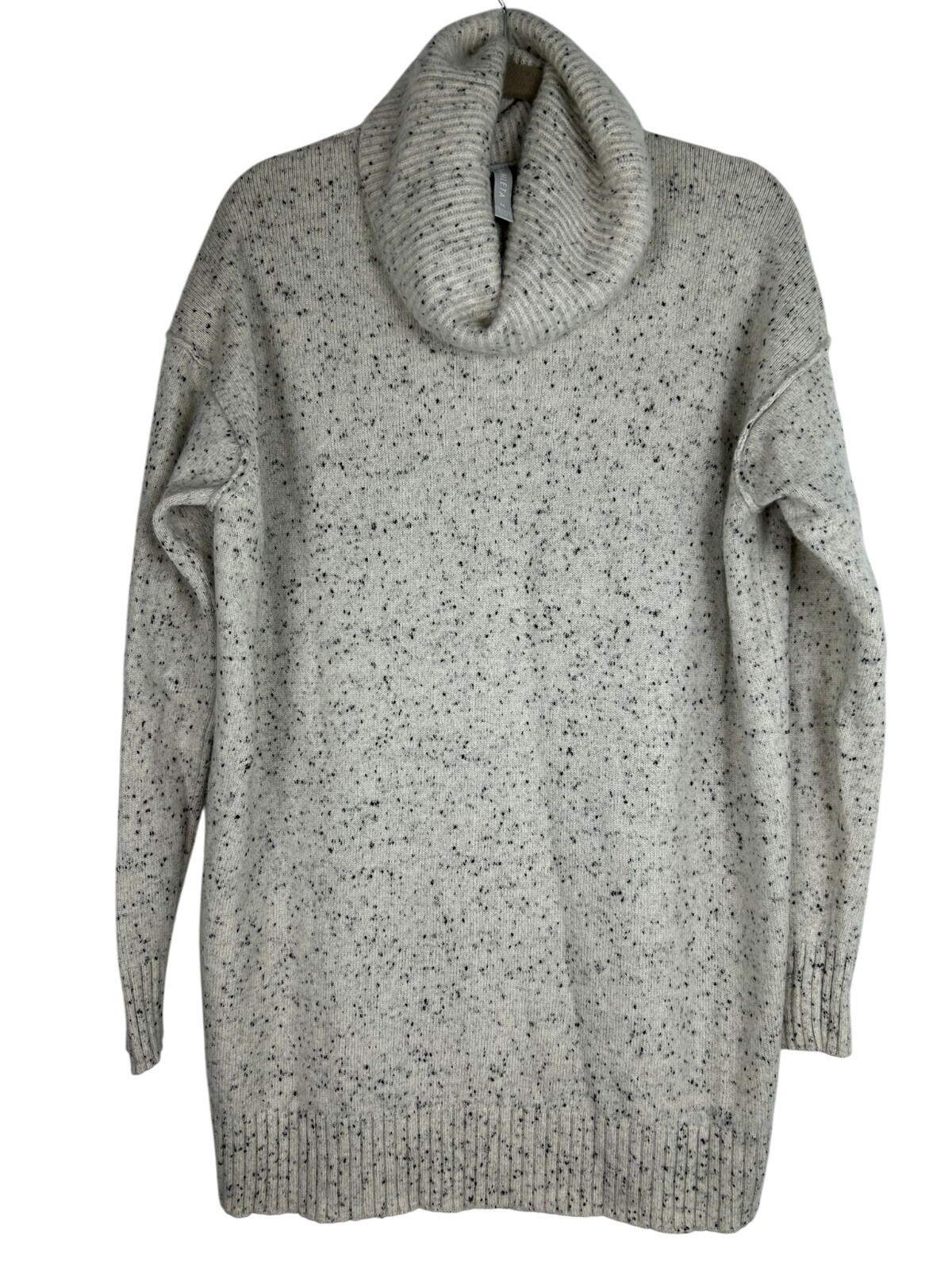 Athleta Womens Turtleneck Tunic Light Grey Medium Sweater Cashmere & Wool Blend