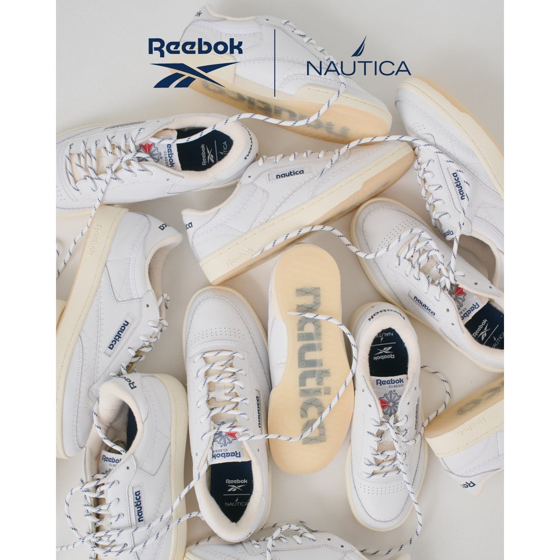 Nautica x Reebok Club C 85 Vintage White Chalk Navy RB0089 Sneaker