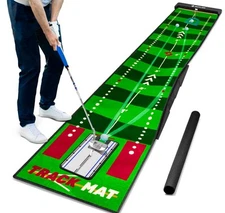 Golf Putting Mat, Visible Trajectory Tracing, Multiple Training Modes, with P...